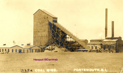 Postcard Portsmouth RI Coal Mine