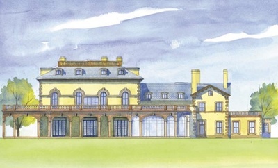 Artist's rendering of Astor's Beechwood Restoration